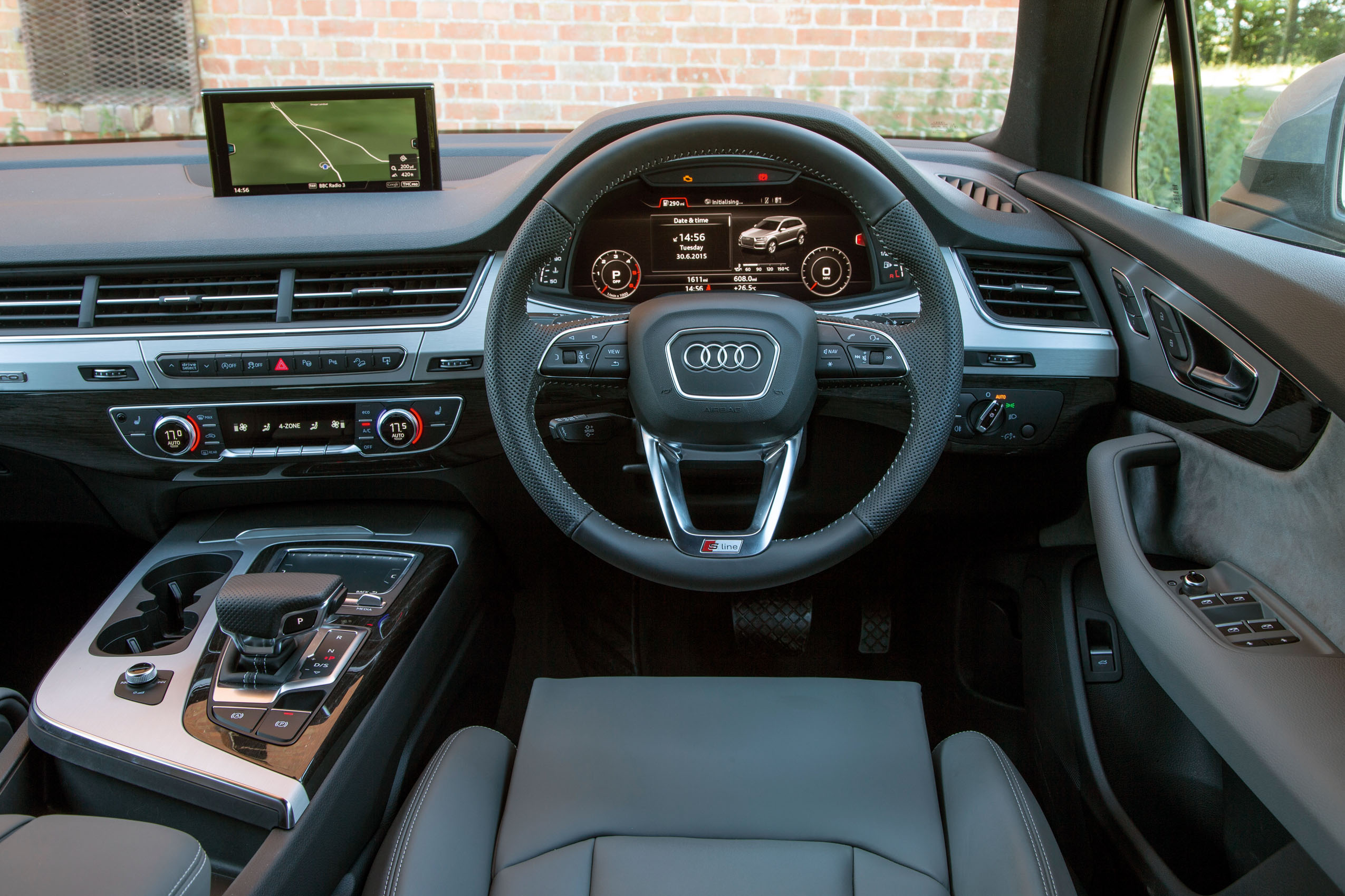 The view from the driver's seat on the Audi Q7