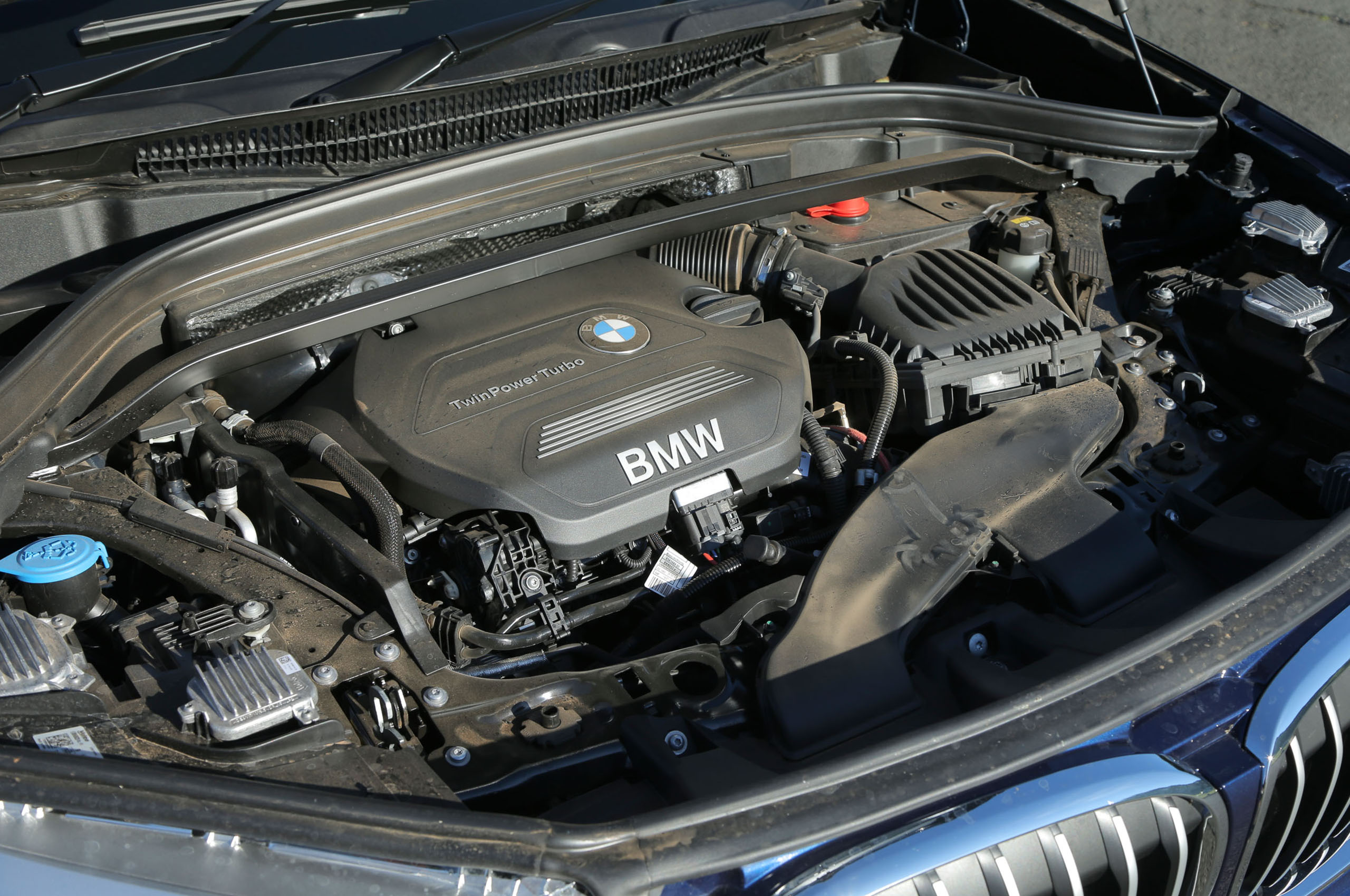 The 2.0-litre bi-turbo diesel engine in our BMW X1