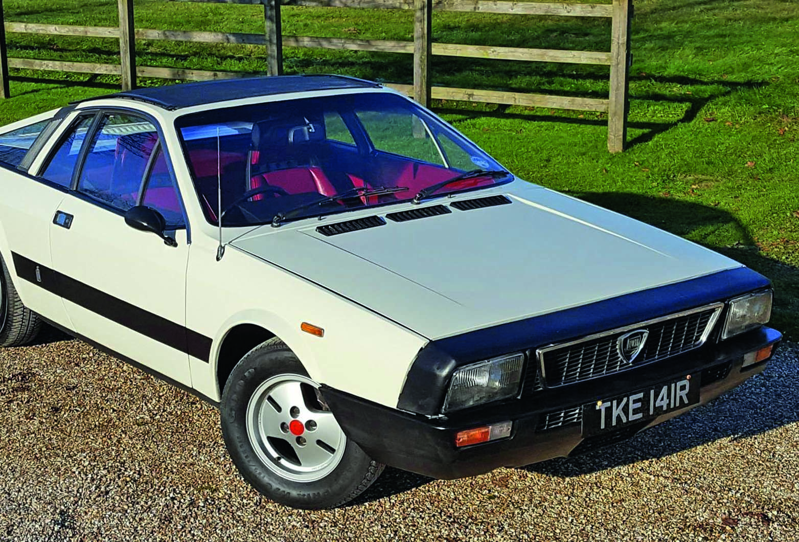 Lancia montecarlo montecarlo spyder very rare factory white with red leather find another 214136133 3 1