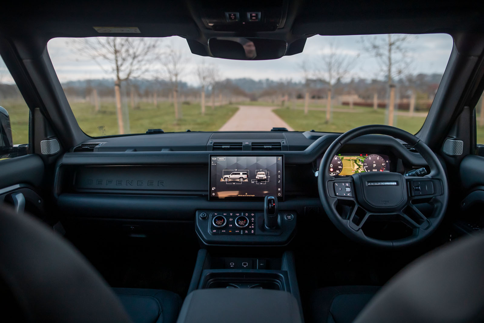 land rover defender v8 130 review 2023 10 dash