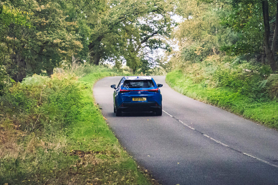 16 Lexus ux300e 2022 long term review on road rear