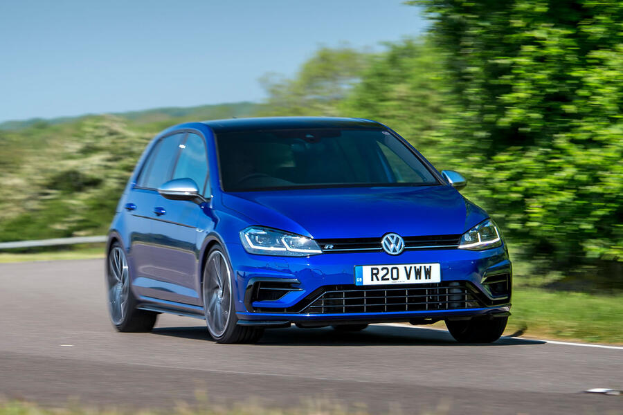 21 Vw golf r 2019 rt cornering front 0