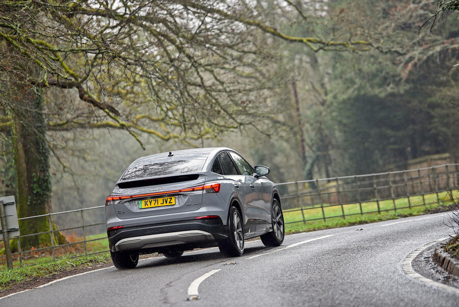 8 Audi q4 etron sportback lt on road rear