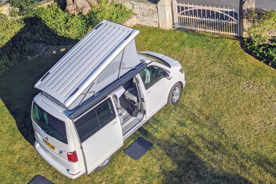 8 Camped on the lawn