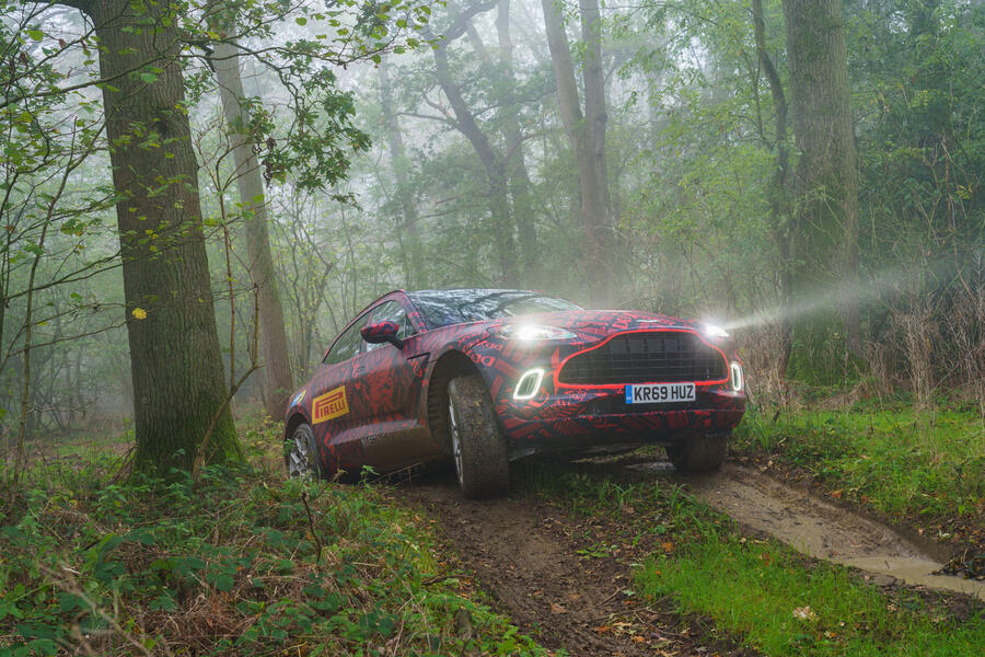 82 Aston martin dbx 2020 prototype ride offroad front
