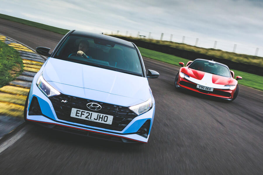 88 Britains best drivers car 2021 hyundai ferrari track front