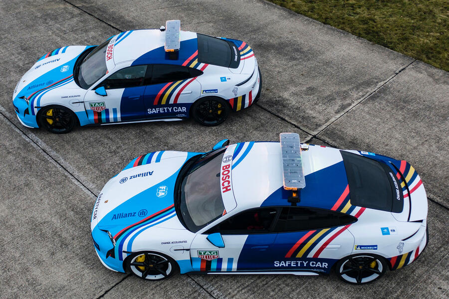 97 Porsche taycan turbo s safety car