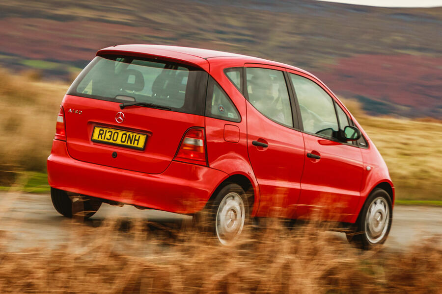 98 Mercedes a class w168 used car buying guide hero rear