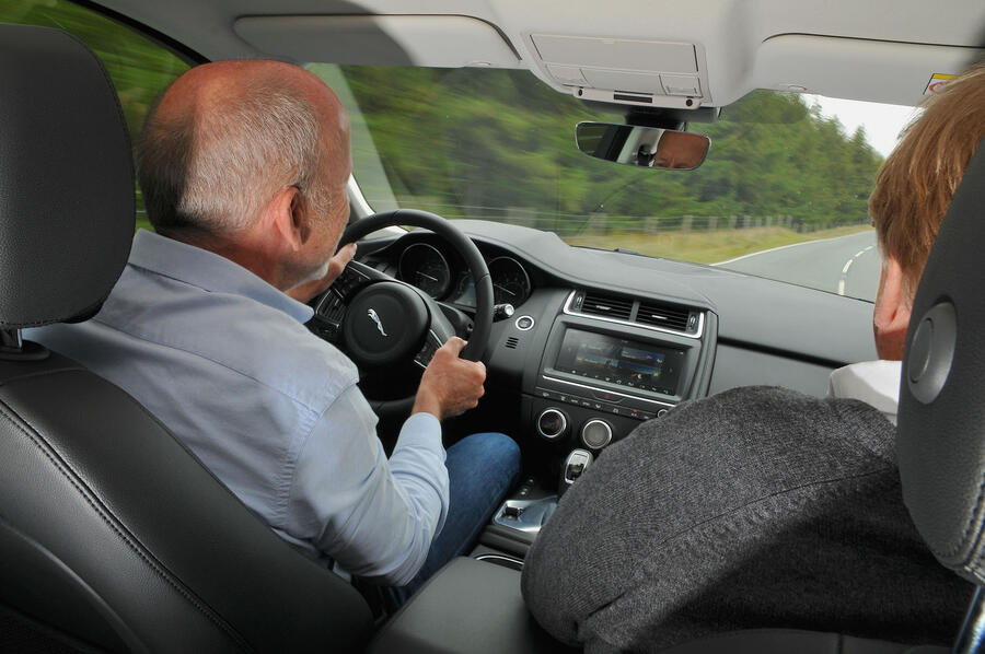 Jaguar e pace cross driving