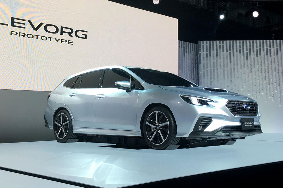 Subaru levorg on stage