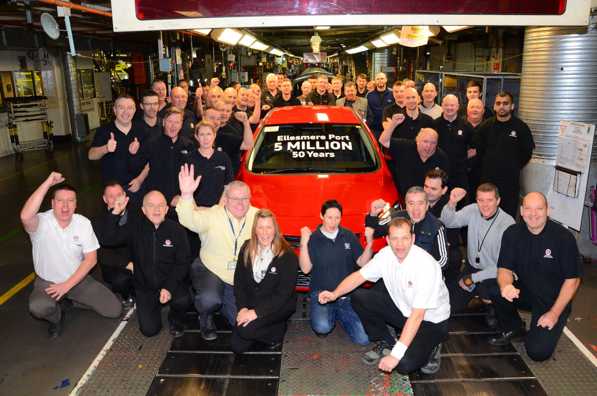 Vauxhall celebrates 5,000,000 cars produced at Ellesmere Port