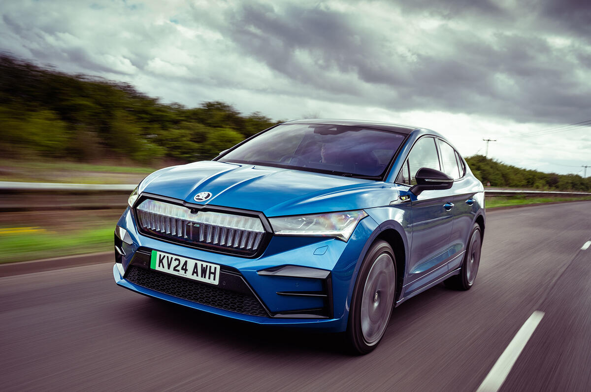 Skoda Enyaq VRS driving