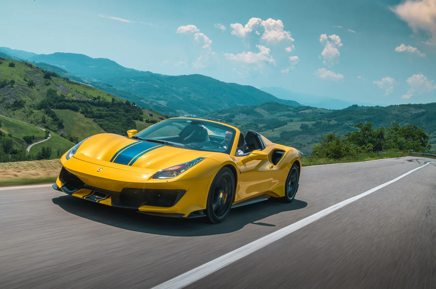 Ferrari 488 Pista Spider 2019 first drive review - hero action front