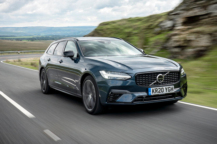 Volvo V90 Recharge T6 2020 UK first drive review - hero front