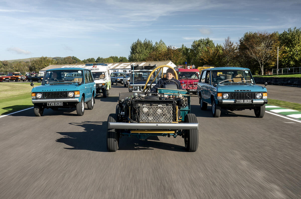 Steve Cropley Land Rover parade