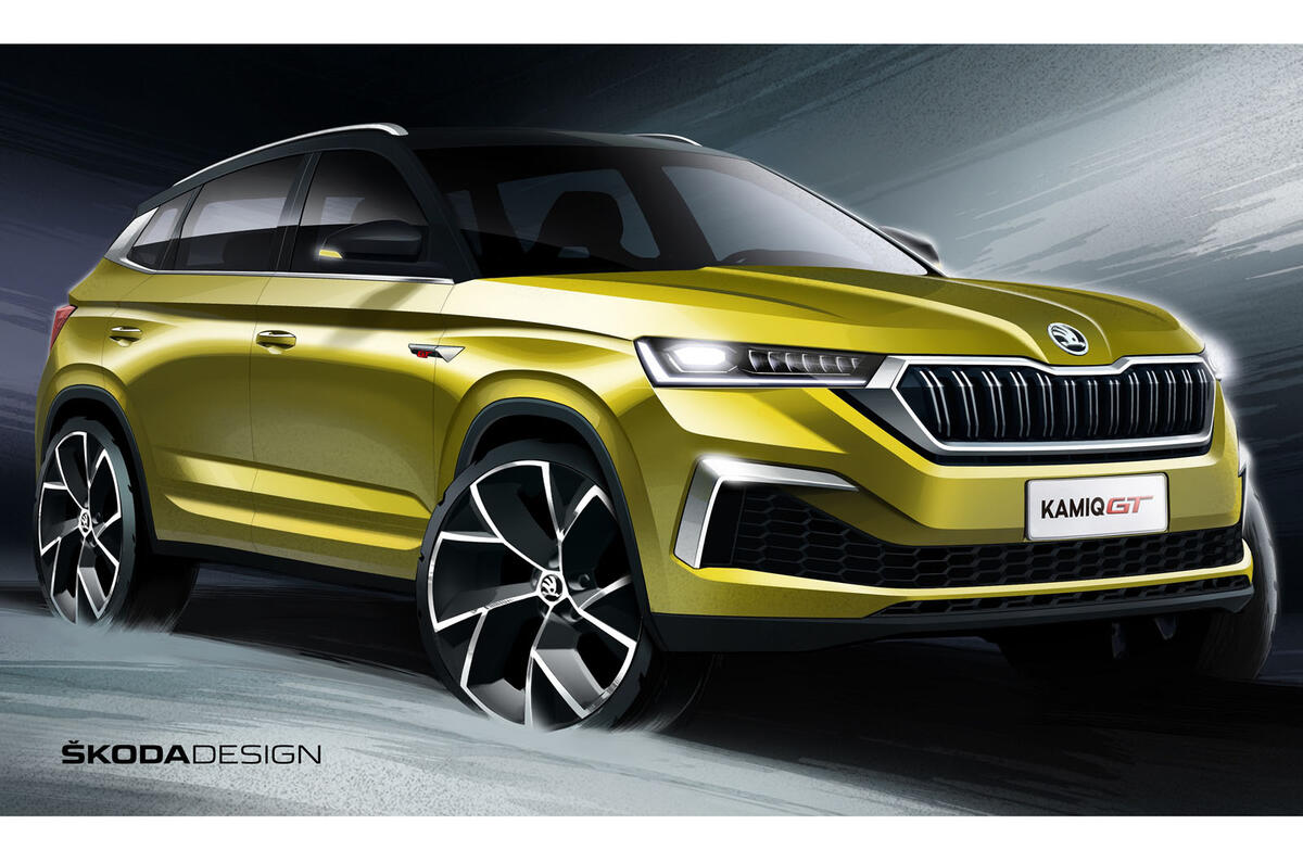 2020 Skoda Kamiq GT design sketch - front