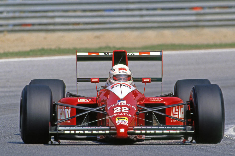 1990 Racing San Marino GP driver A de Cesaris car Dallars 190 engine Ford Cosworth V8 neg 315 41