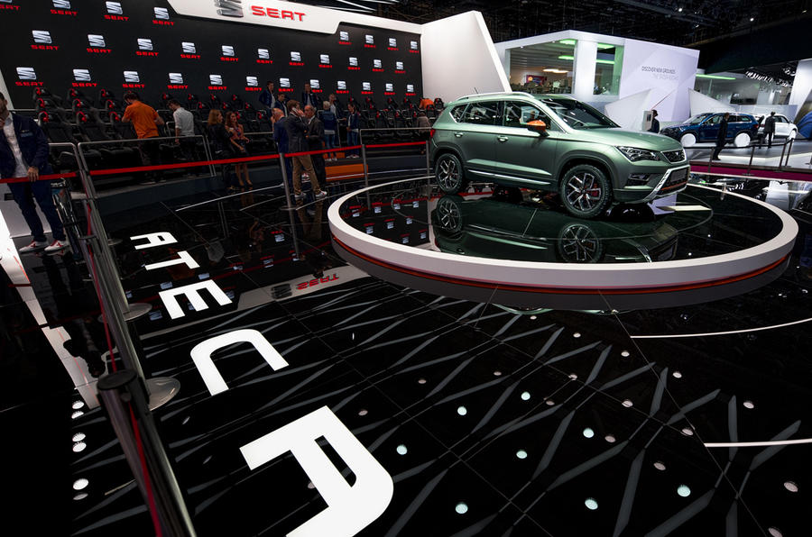 The SEAT stand at the Paris Motor Show