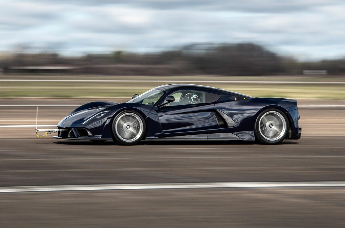 99 Hennesey Venom F5 aero testing official lead