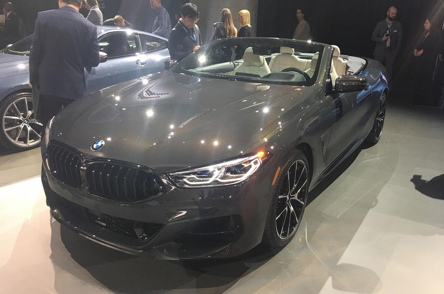 BMW 8 Series convertible at LA motor show - front