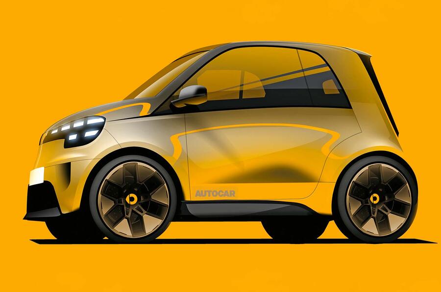 Electric Smart fortwo front three quarter