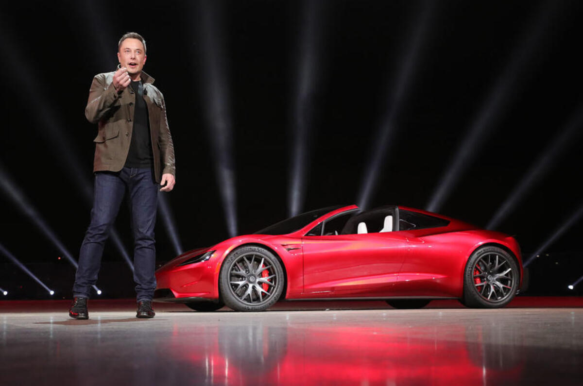 Elon Musk presents Tesla Roadster