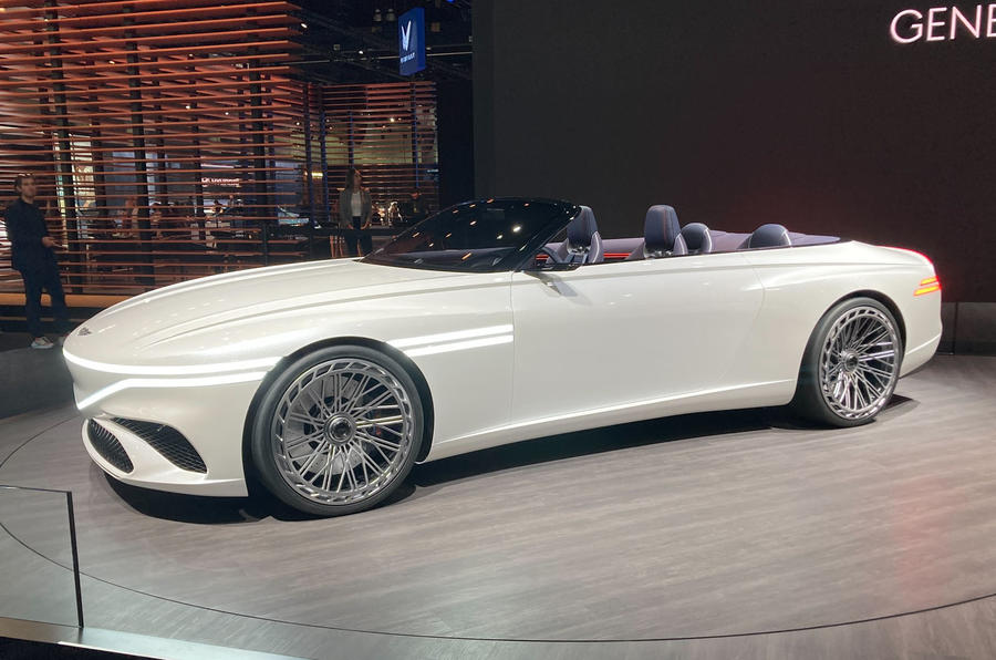Genesis X convertible concept on display in los angeles 2