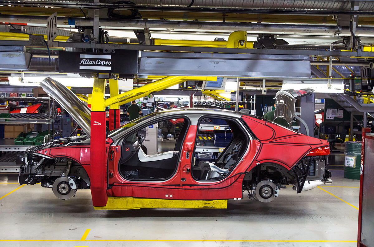 Jaguar XE production line