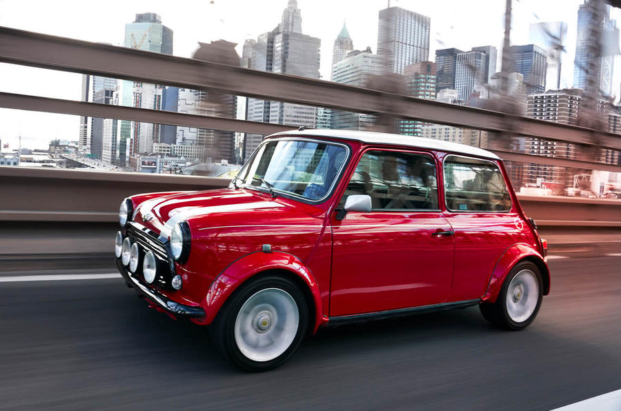 Classic Mini Electric revealed in New York to emphasise brand's EV plans