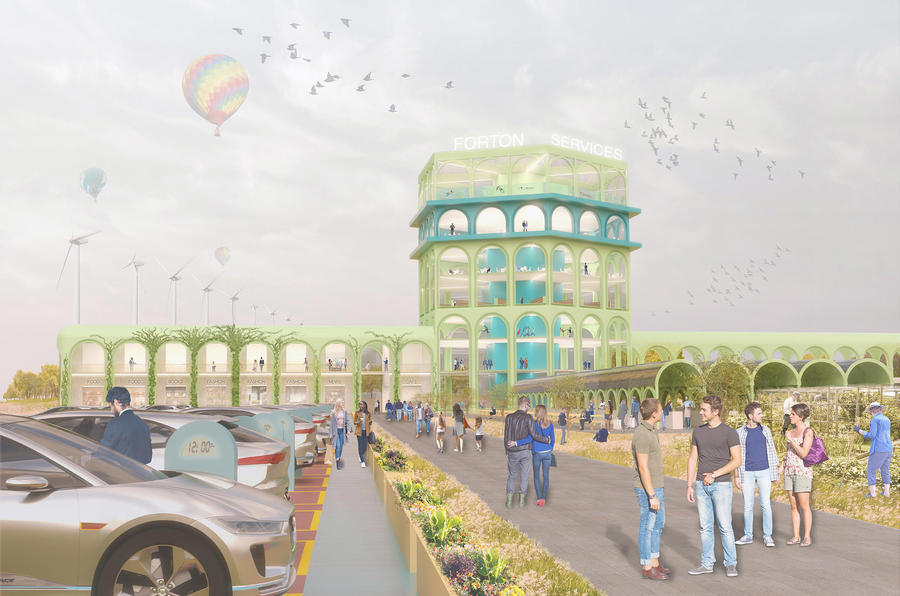 An imagination of what Forton Services on the M6 could look like